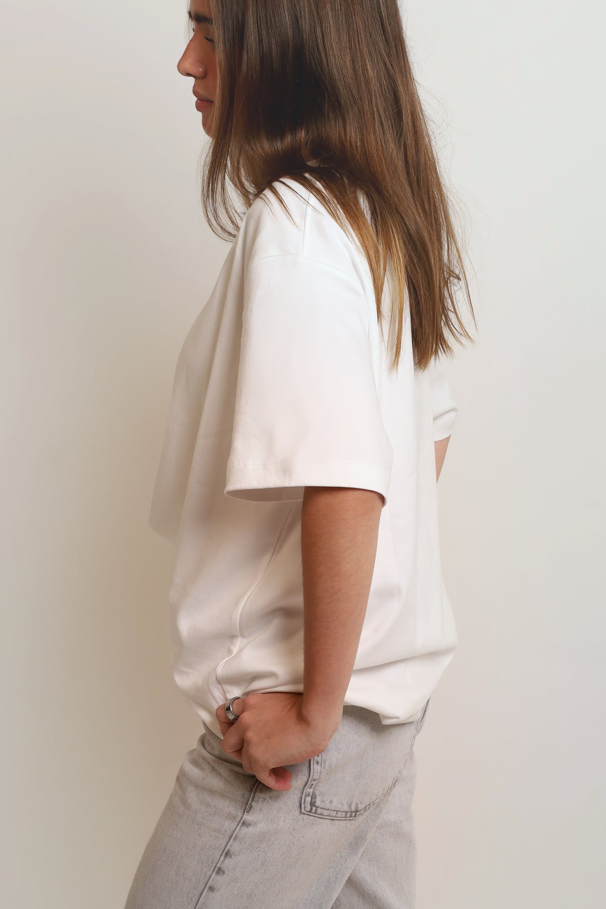 T-shirt Delgado Casual - Blanca