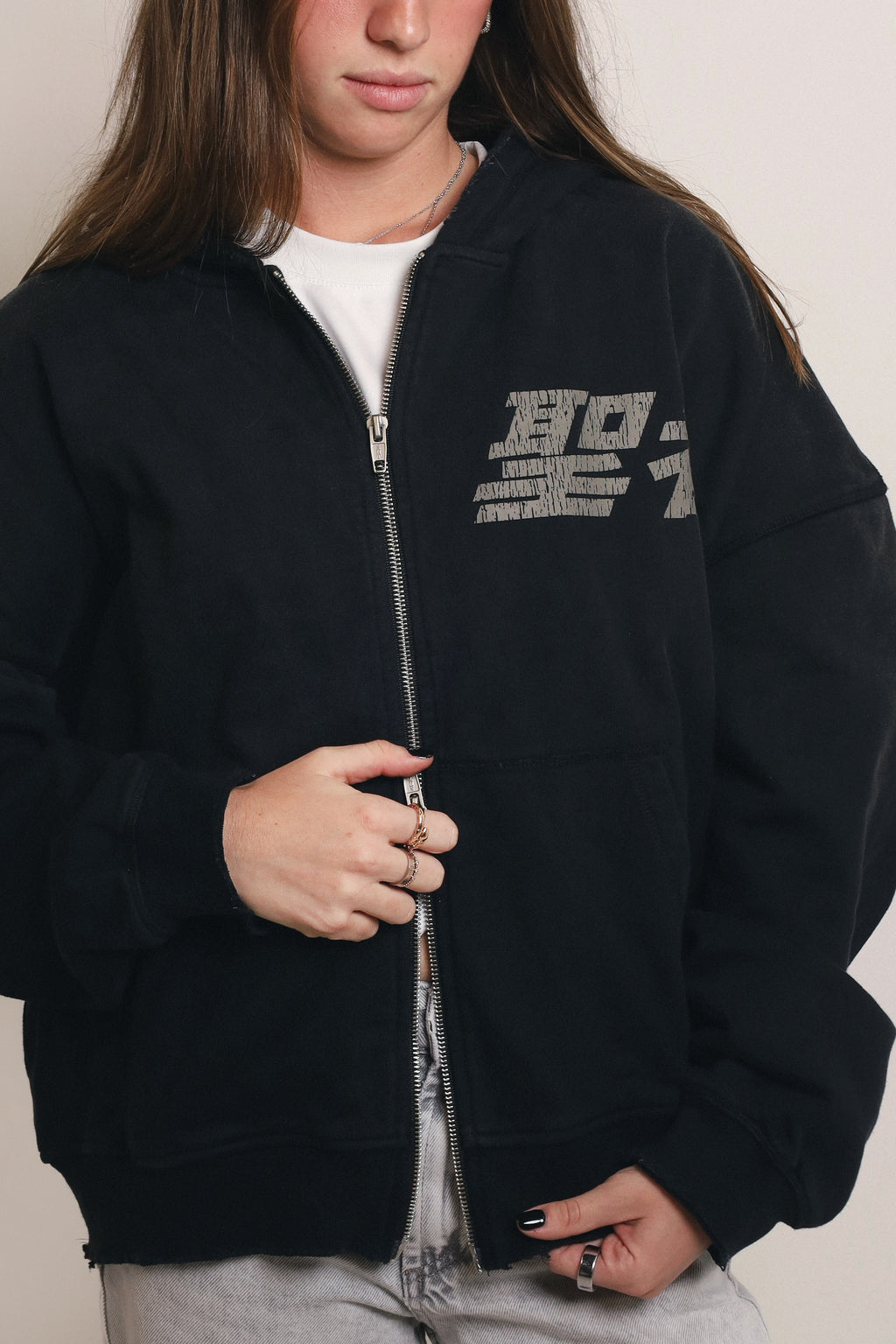 Hoodie LK Zip cropped