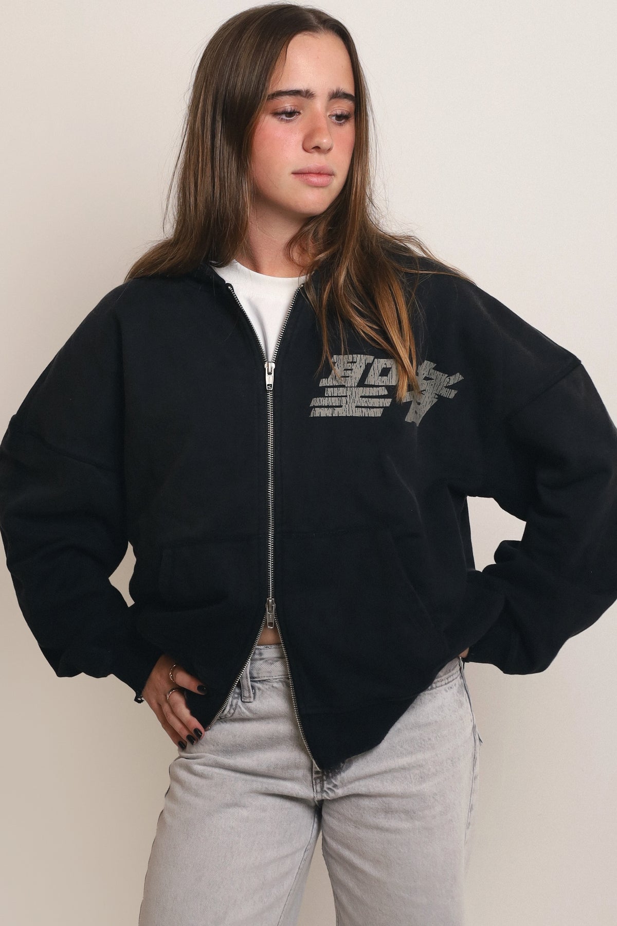 Hoodie LK Zip cropped